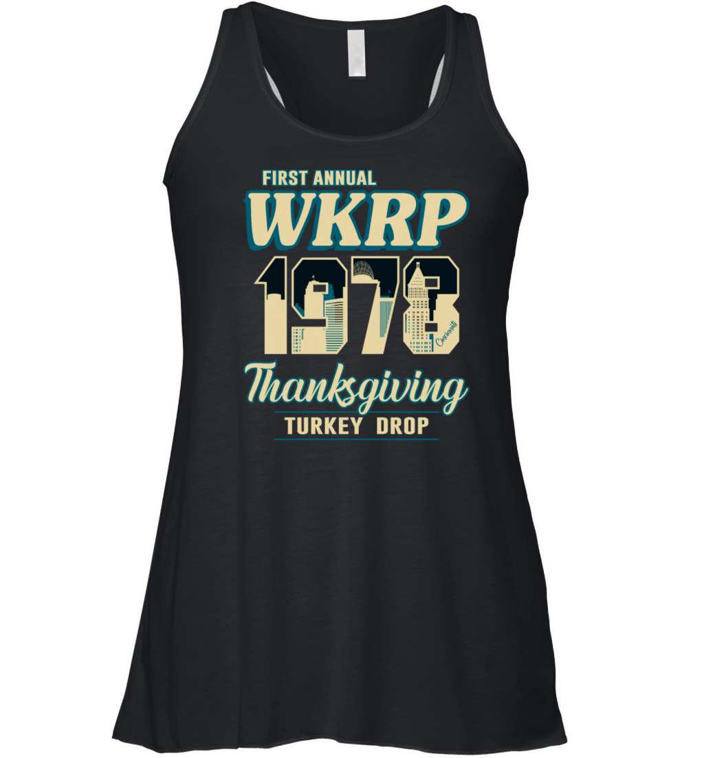 WKRP Thanksgiving Turkey Drop 1978 Cincinnati Women's Flowy Tank Top