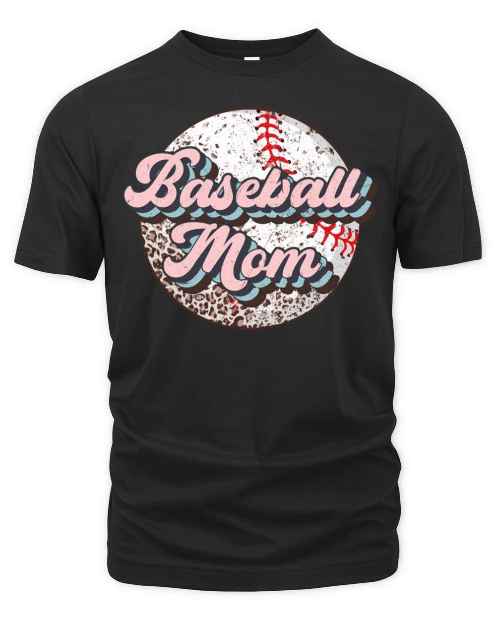 Baseball Mom Leopard Softball Mom MotherS Day For Organic Unisex T-shirt