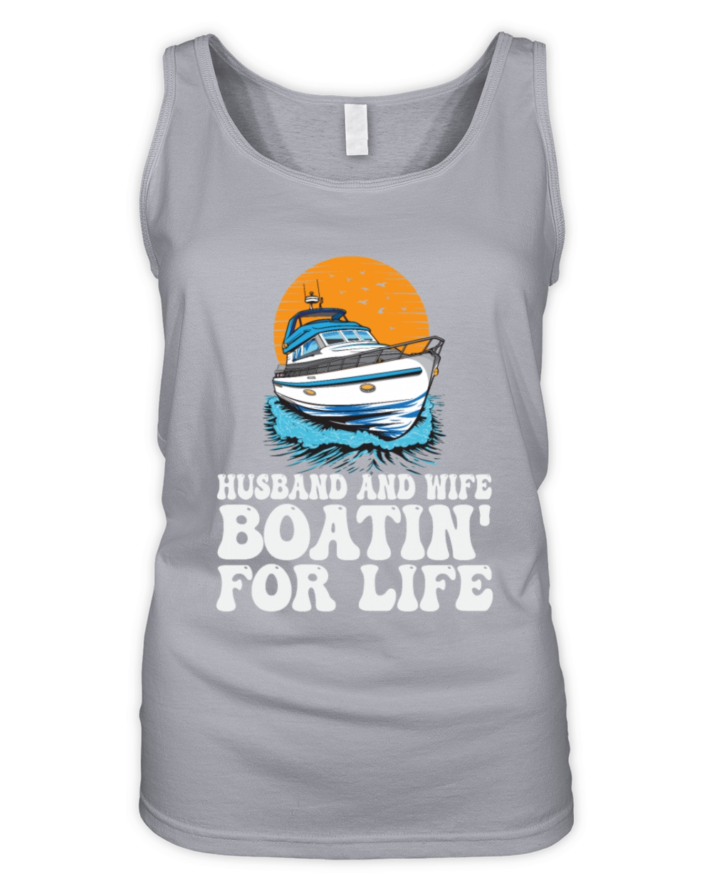 Husband And Wife Boatin For Life Boating Partner Organic Women's Tank Top