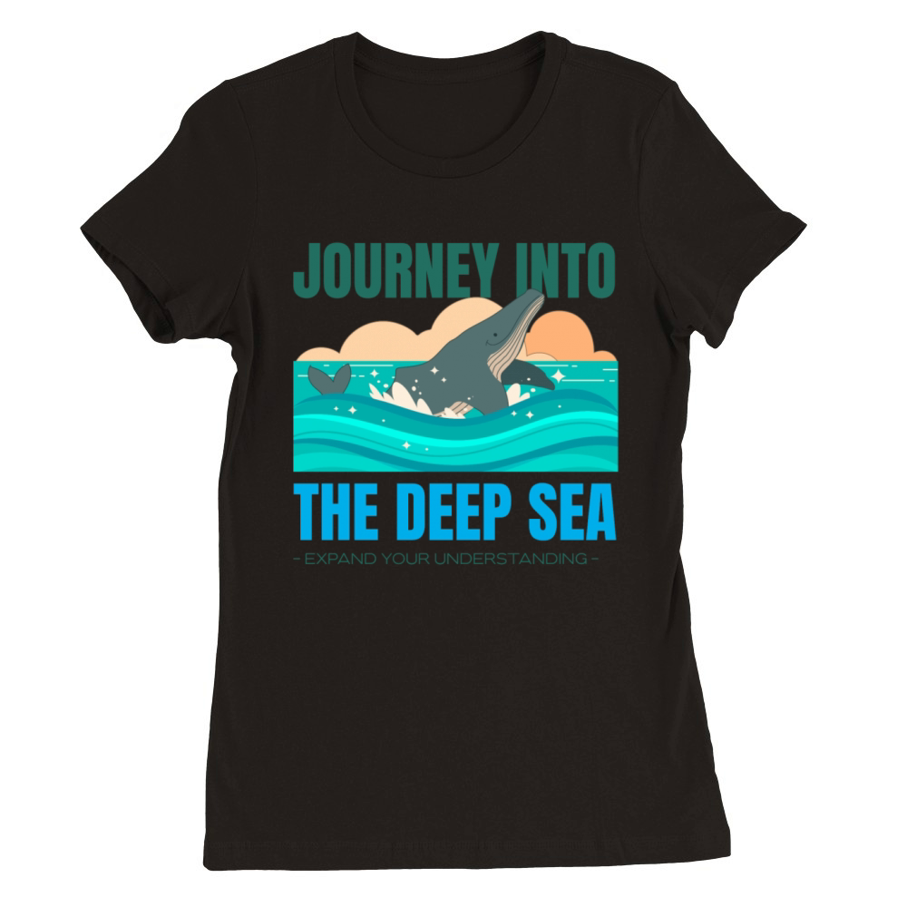 Journey into the deep sea Premium Womens Crewneck T-shirt