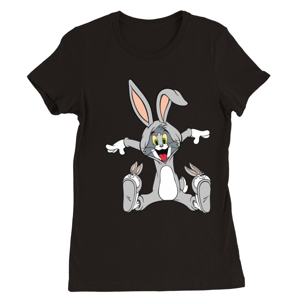 Tom And Jerry In The Buggs Bunny Costume Premium Womens Crewneck T-shirt