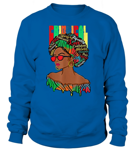 Afro African Principal Black Back To School Sweatshirt Unisex