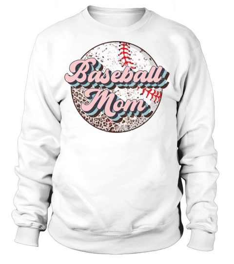Baseball Mom Leopard Softball Mom MotherS Day For Sweatshirt Unisex