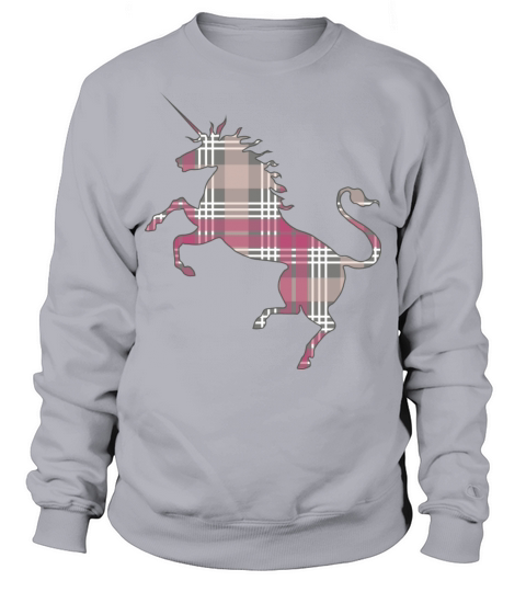 Scottish Pink Grey And White Tartan Rearing Sweatshirt Unisex