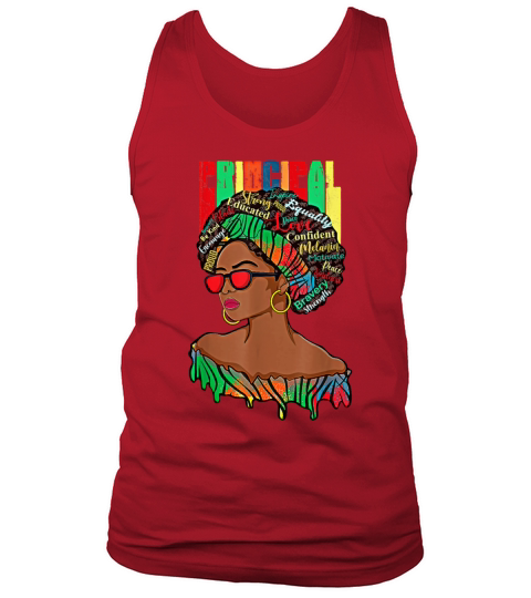 Afro African Principal Black Back To School Tank Top Unisex