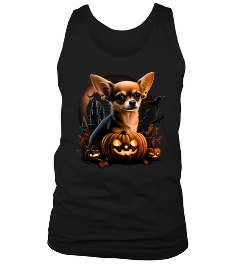 Chihuahua Halloween Costume - Scary Pumpkin Witch Tank Top Unisex