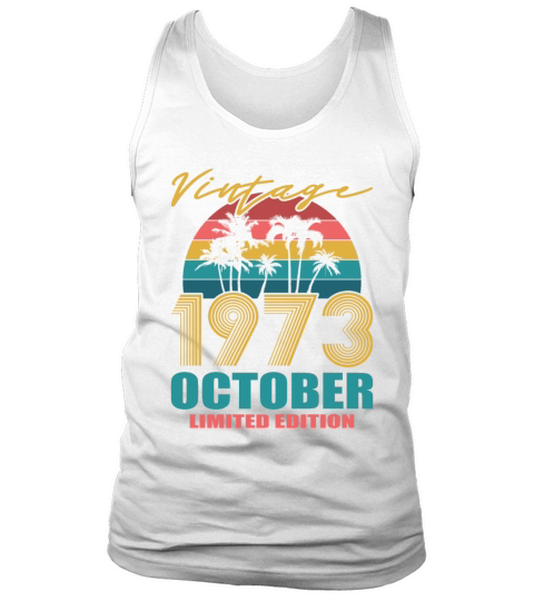 Vintage October 1973 Limited Edition Tank Top Unisex