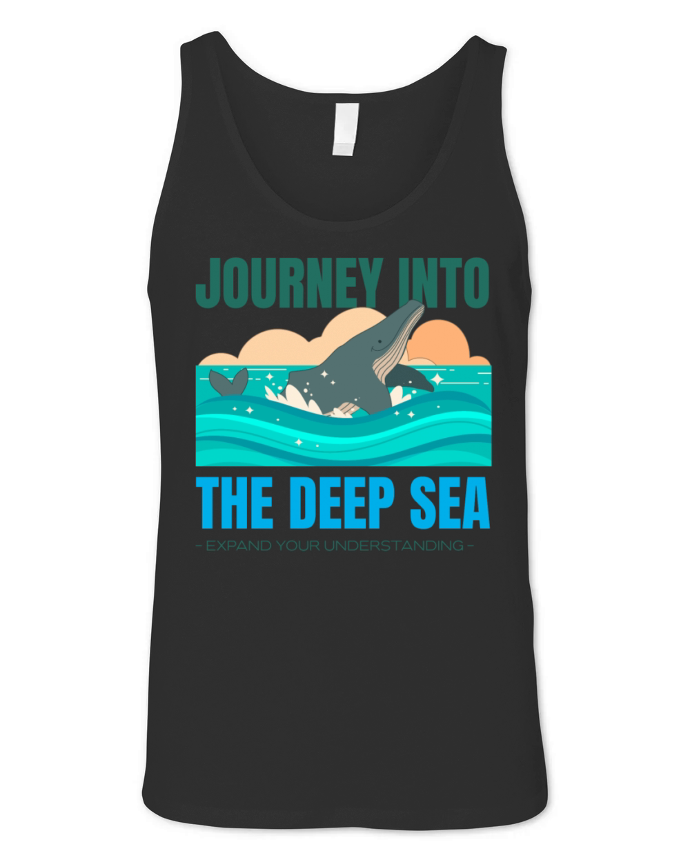 Journey into the deep sea Unisex Jersey Tank