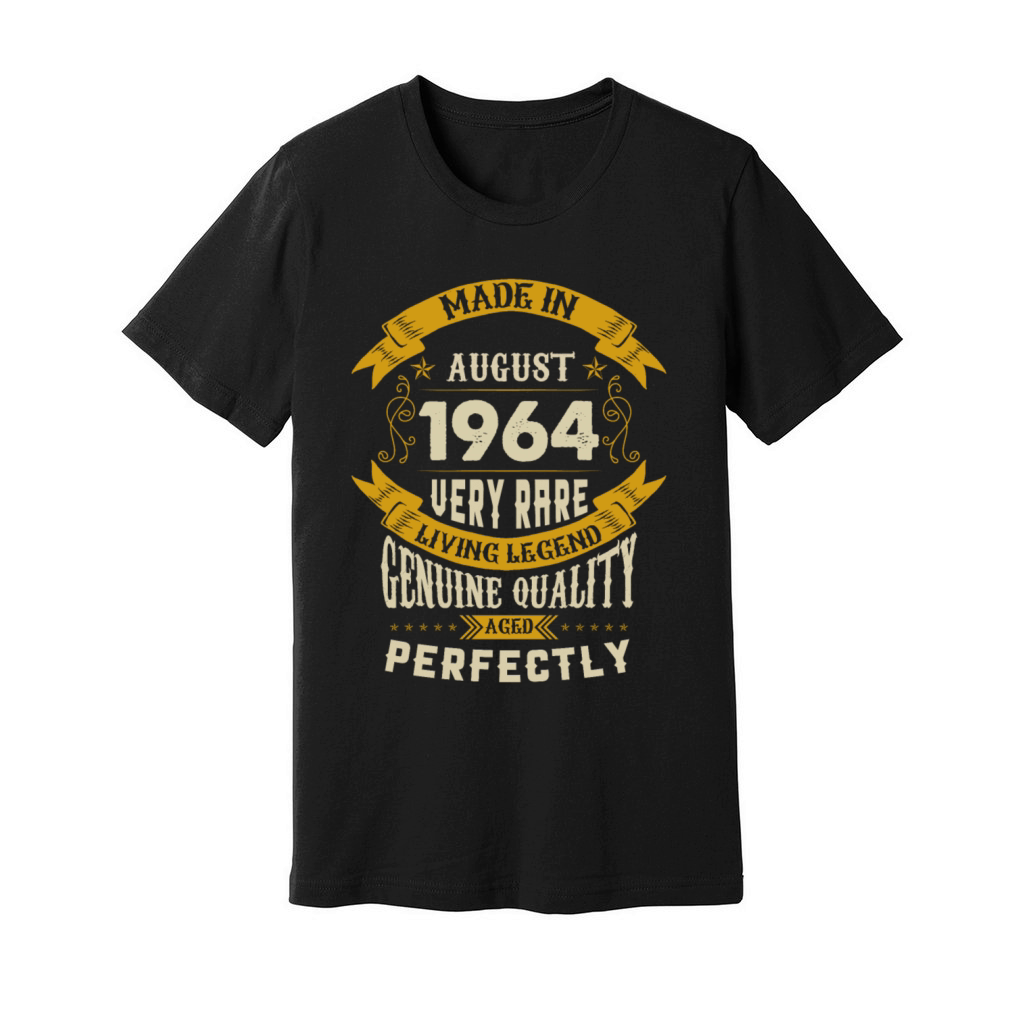 August 1964 Vintage Birthday Present Unisex Jersey Tee