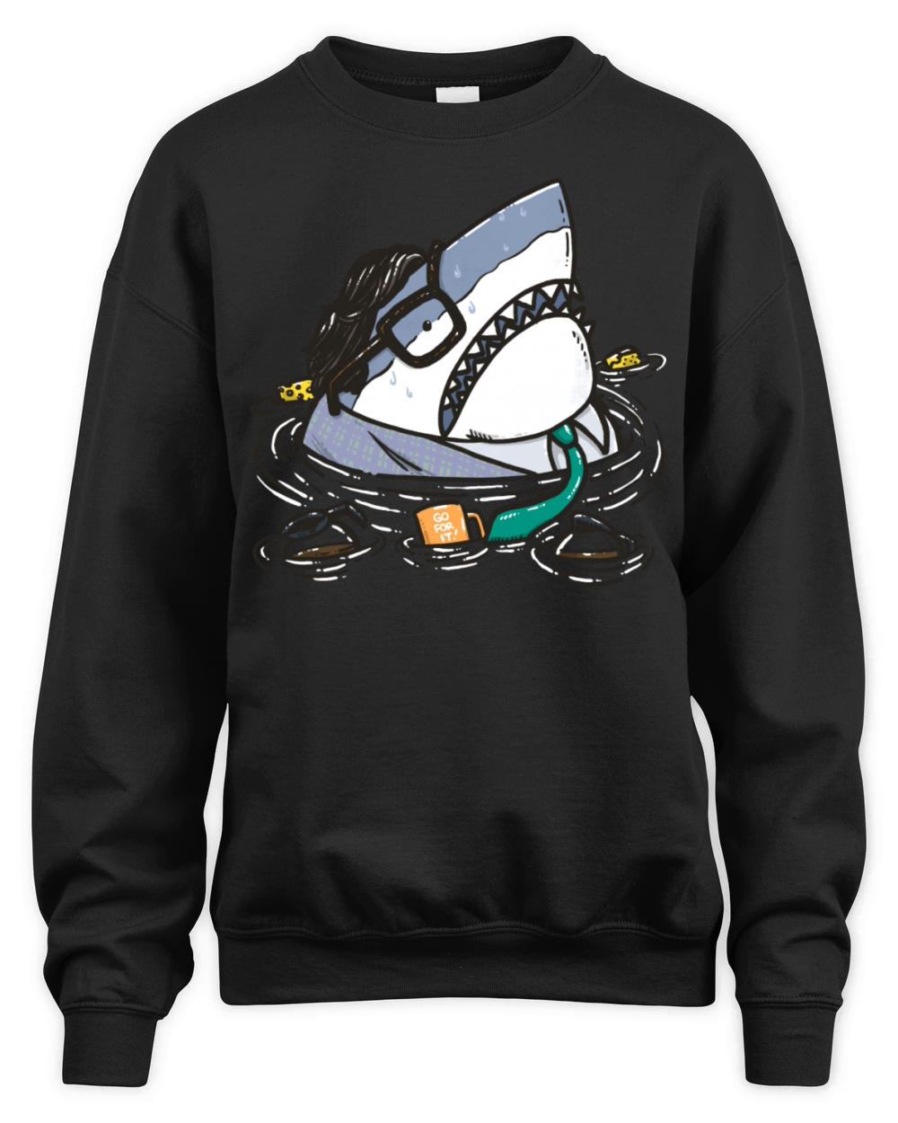 Motivational Shark Unisex Premium Crewneck Sweatshirt