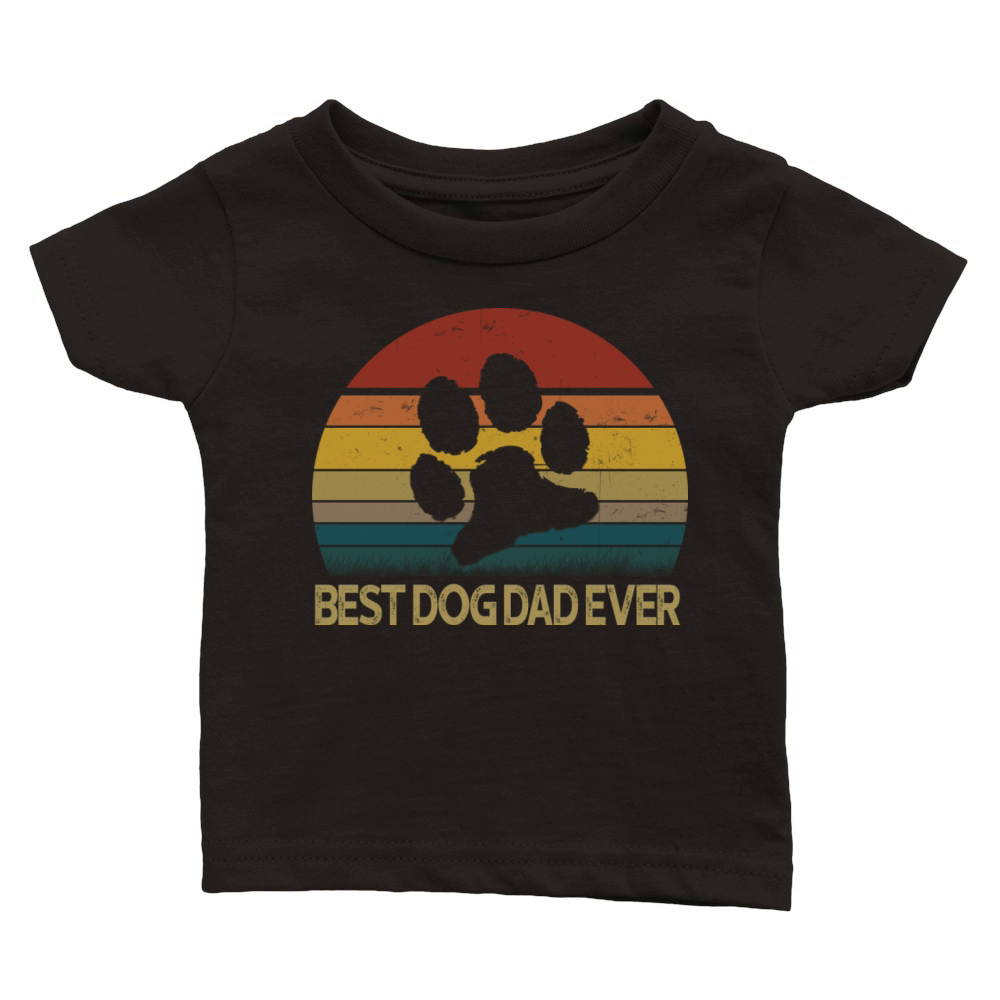 Best Dog Dad Ever Vintage Classic Baby Crewneck T-shirt