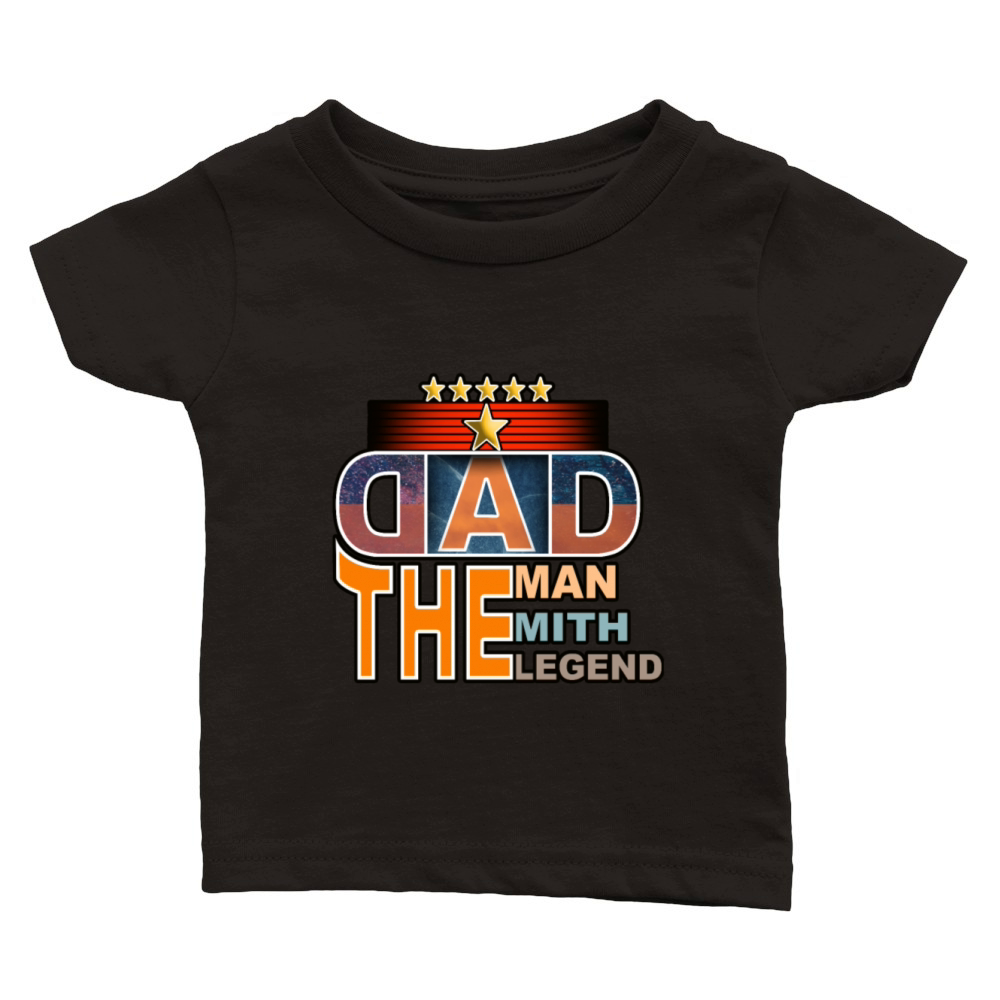 Dad The Man The Mith The Legend stickers Classic Baby Crewneck T-shirt