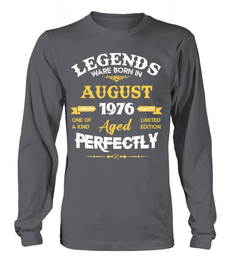 Vintage Aged To Perfection August 1976 Long sleeved Unisex