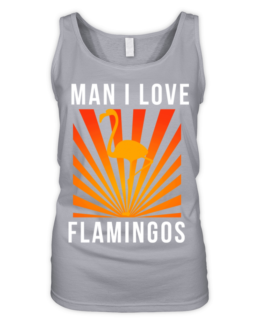 Vintage Man I Love Flamingos Organic Women's Tank Top