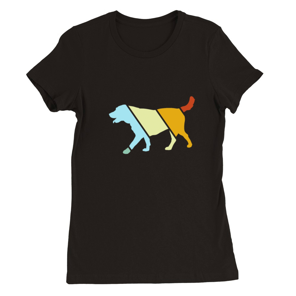 dog retro Premium Womens Crewneck T-shirt