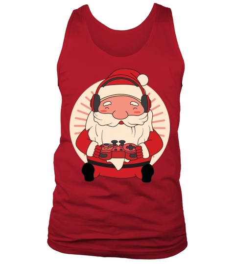 Merry Christmas Santa Claus Playing Video Games Tank Top Unisex