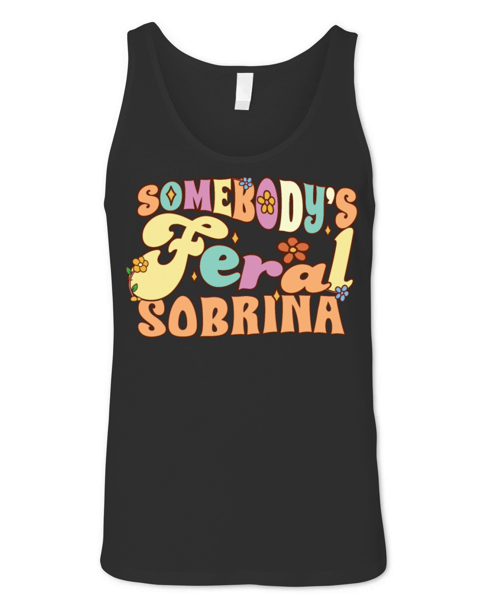 Somebodys Feral Sobrina Spanish Niece Family Pun Unisex Jersey Tank