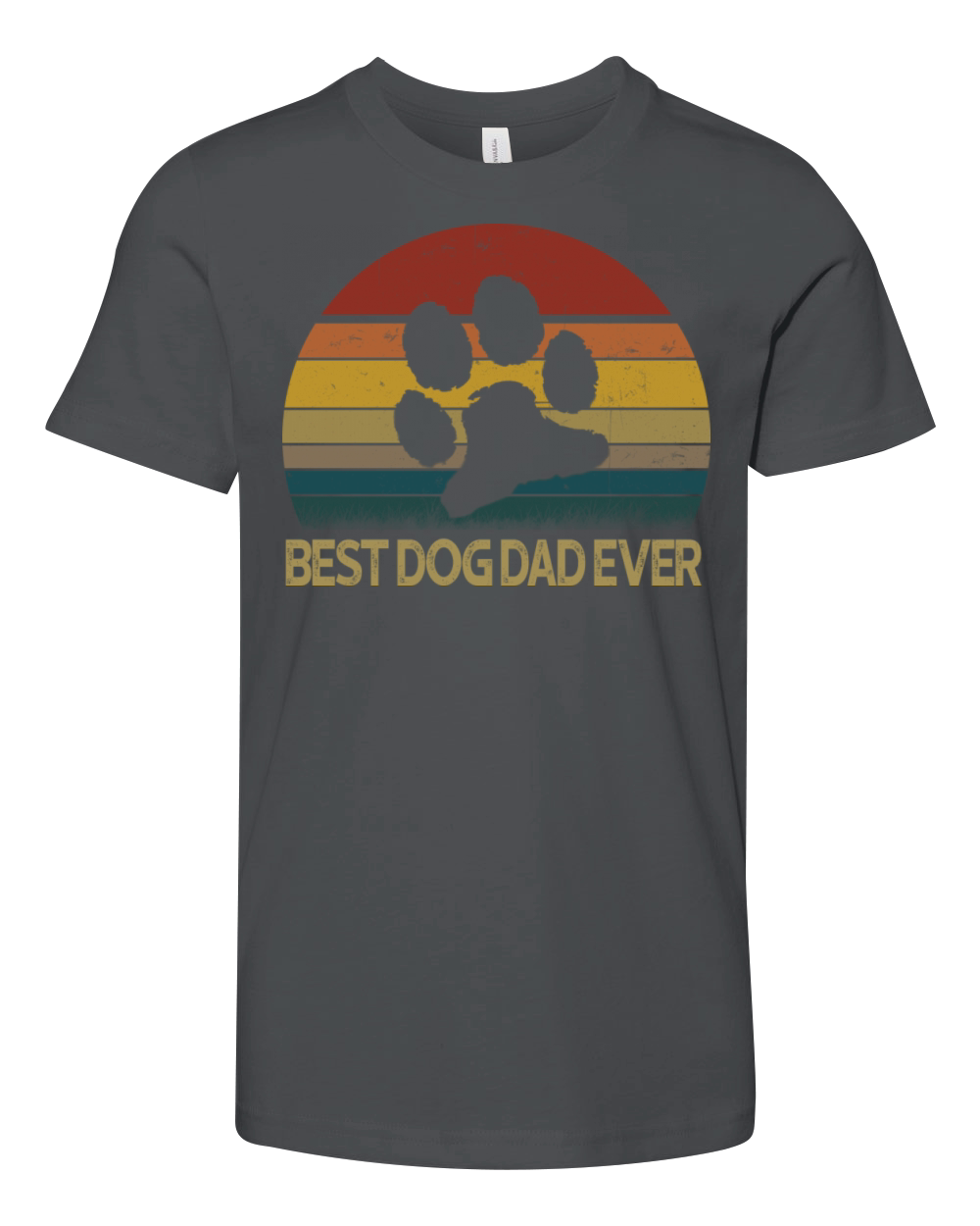 Best Dog Dad Ever Vintage Youth Unisex Jersey Tee