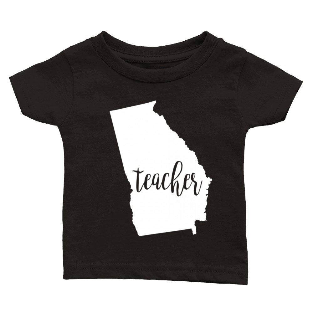 Georgia Teacher home state back to school Classic Baby Crewneck T-shirt