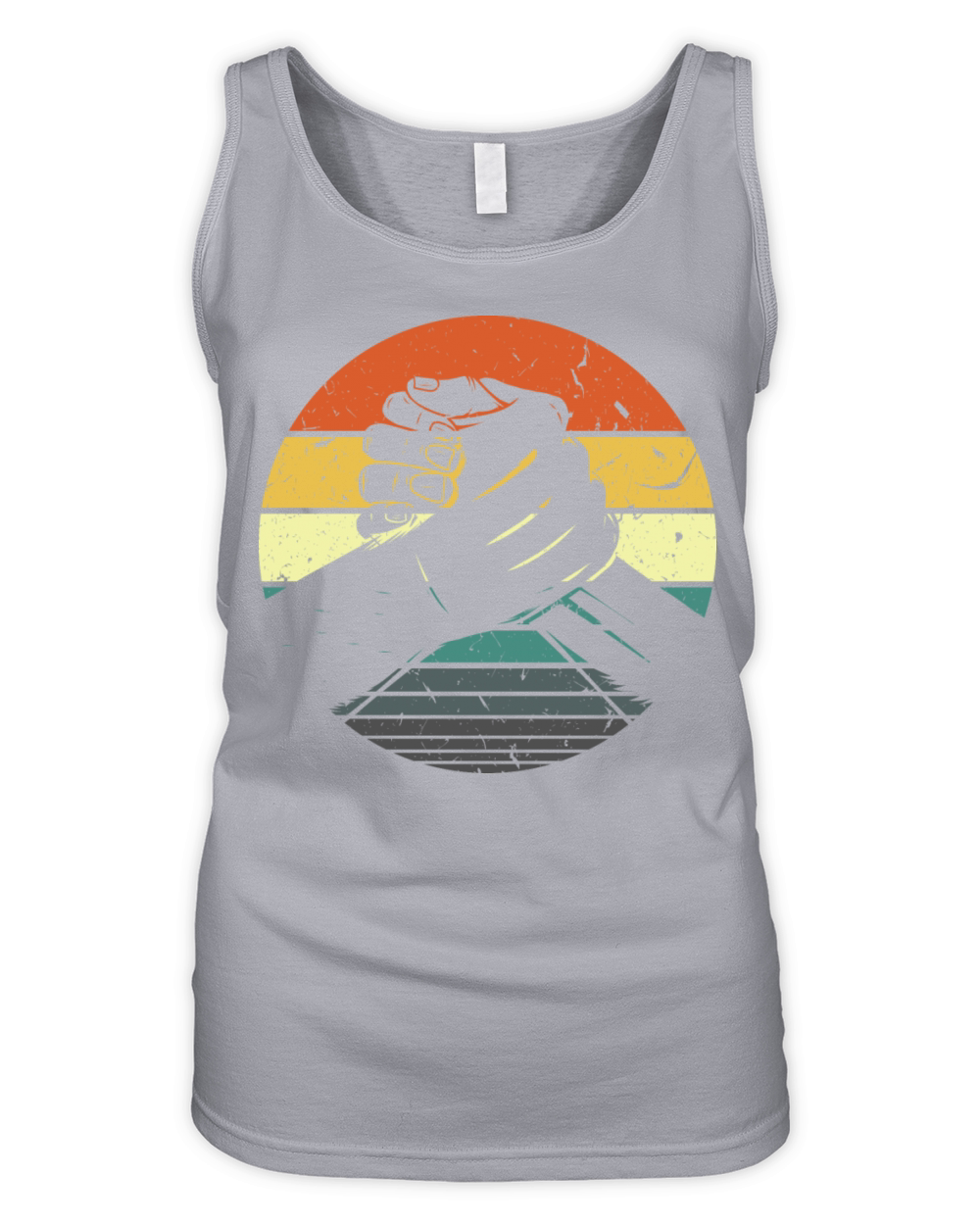 Arm Wrestle Retro Vintage Arm Wrestling Organic Women's Tank Top