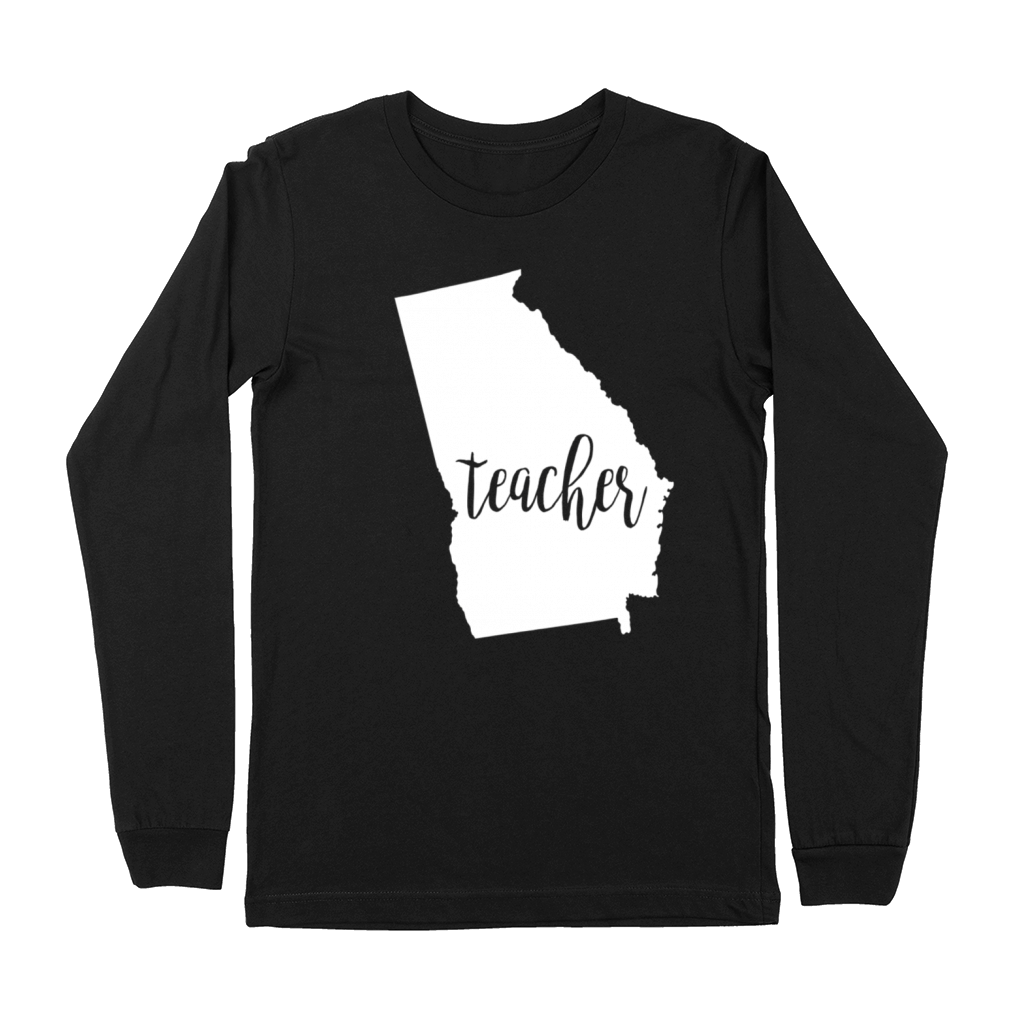 Georgia Teacher home state back to school Premium Long Sleeve