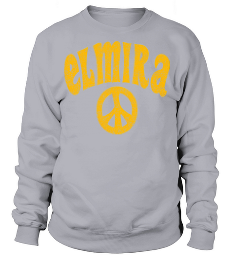 Elmira Ny New York Peace Distressed Amber Print Sweatshirt Unisex