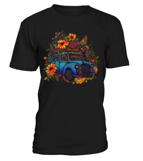 Aesthetic Cottagecore Car Flowers Vintage Lover T-Shirt Unisex