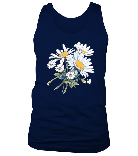 Cool Bouquet Floral Daisies Humor Vintage Flowers Tank Top Unisex