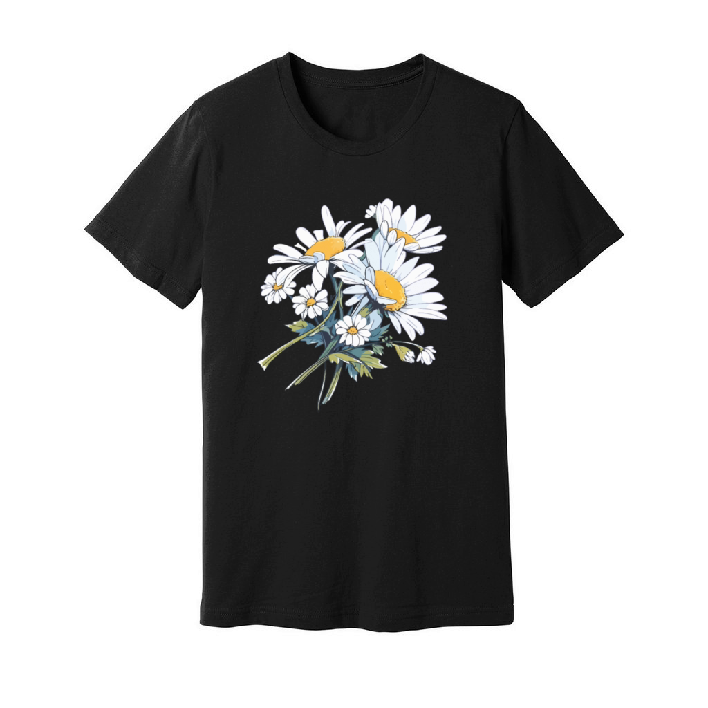 Cool Bouquet Floral Daisies Humor Vintage Flowers Unisex Jersey Tee