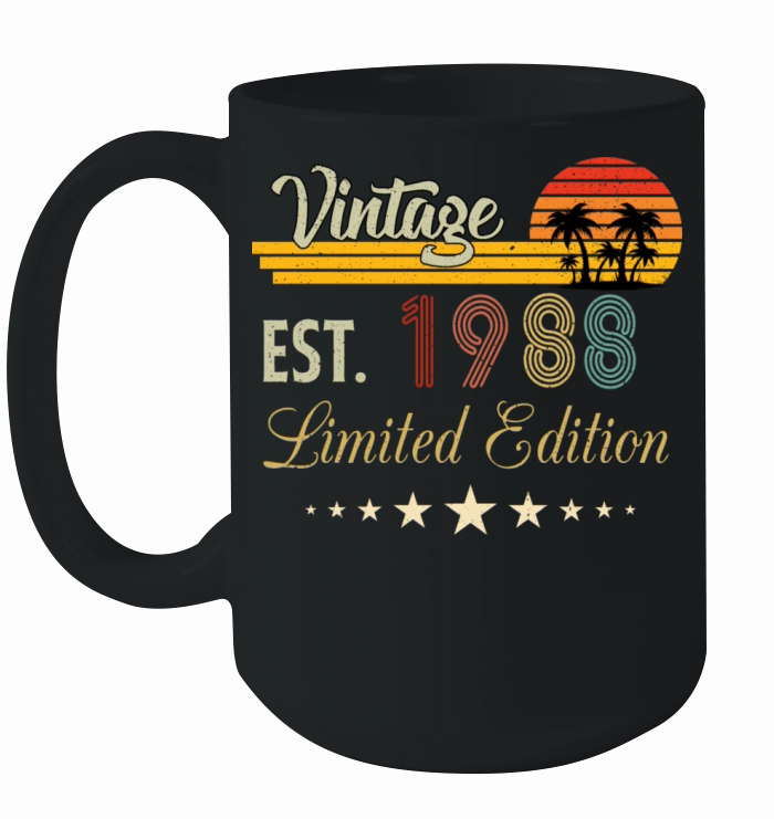 Vintage Est 1988 Limited Edition Birthday Ceramic Mug