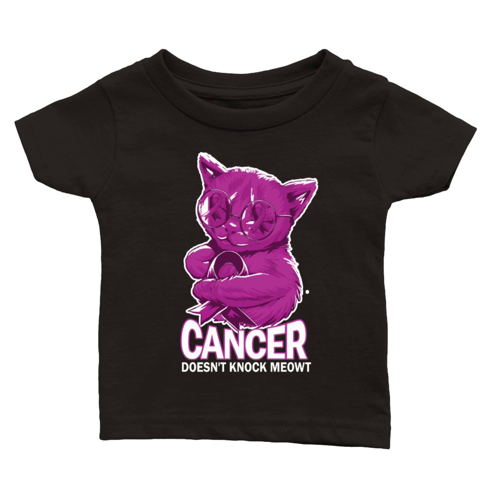 Cat Honors Cancer Caregivers Classic Baby Crewneck T-shirt