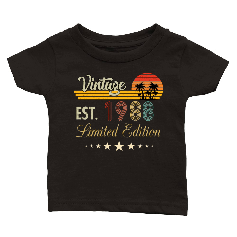 Vintage Est 1988 Limited Edition Birthday Classic Baby Crewneck T-shirt