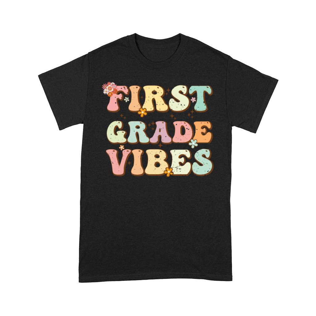 First Grade Vibes Retro Groovy Vintage First Day Comfort T-shirt