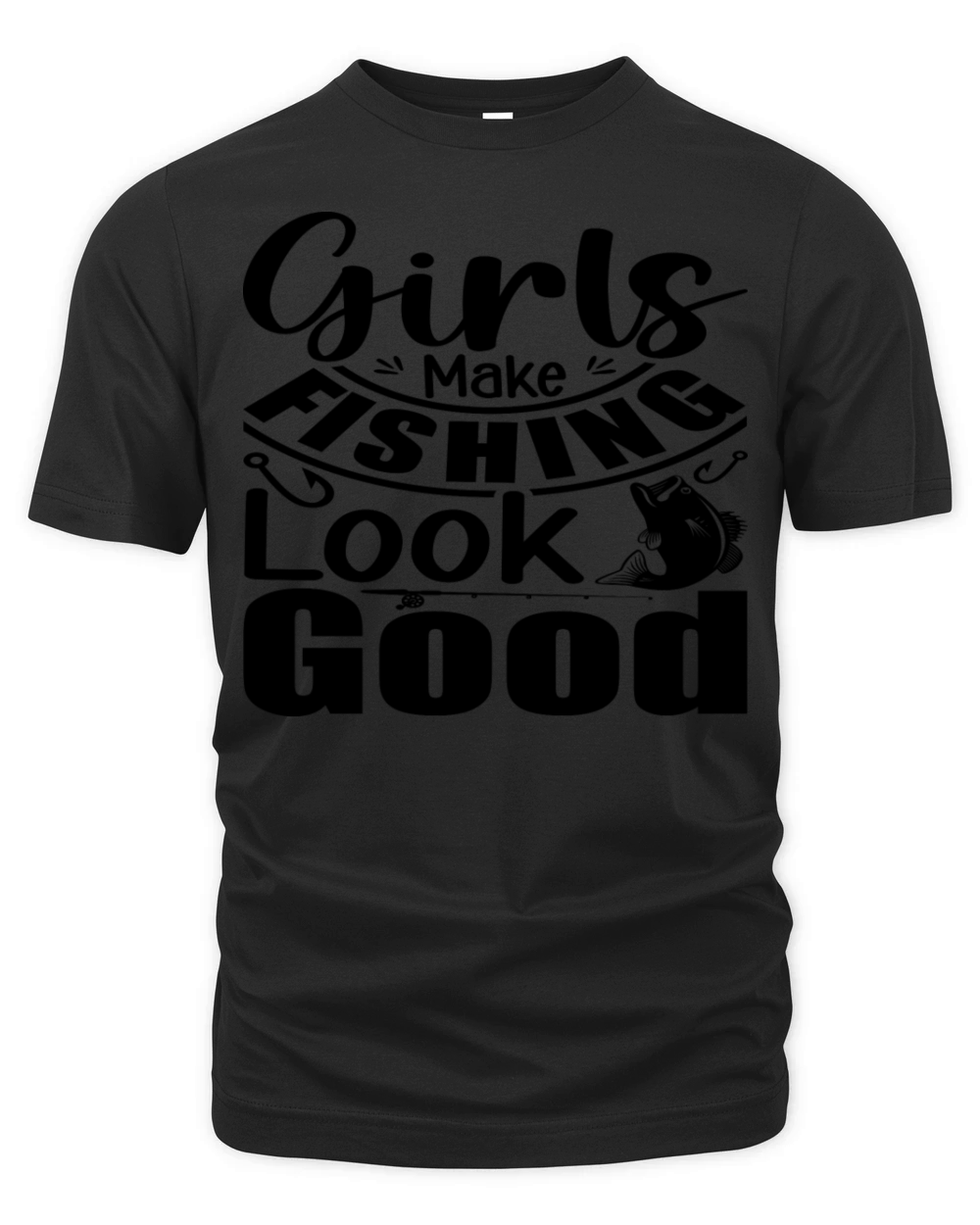 Girls Make Fishing Look Good Organic Unisex T-shirt