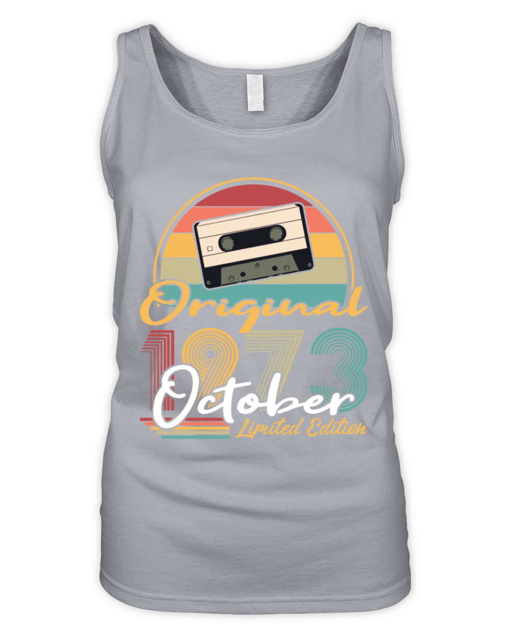 50th birthday october 1973 original 1973 Organic Women's Tank Top