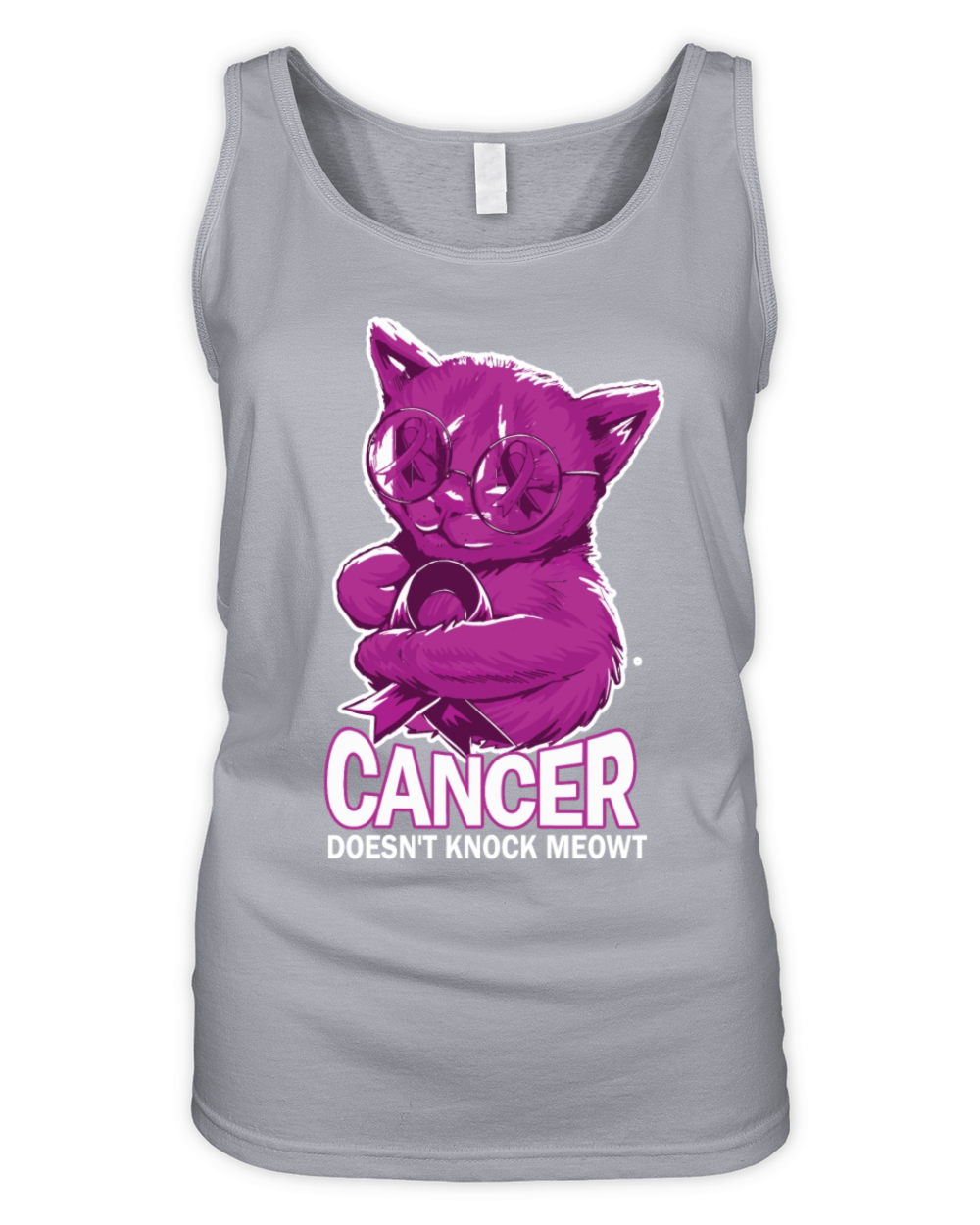Cat Honors Cancer Caregivers Organic Women's Tank Top