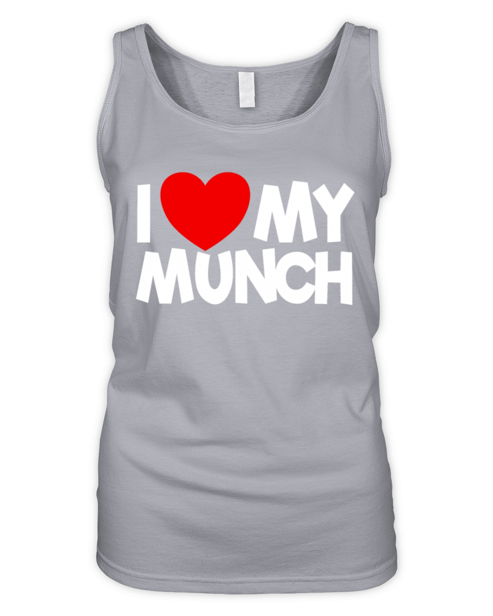 I Love My Munch Red Heart Adult Humor My Munch Organic Women's Tank Top