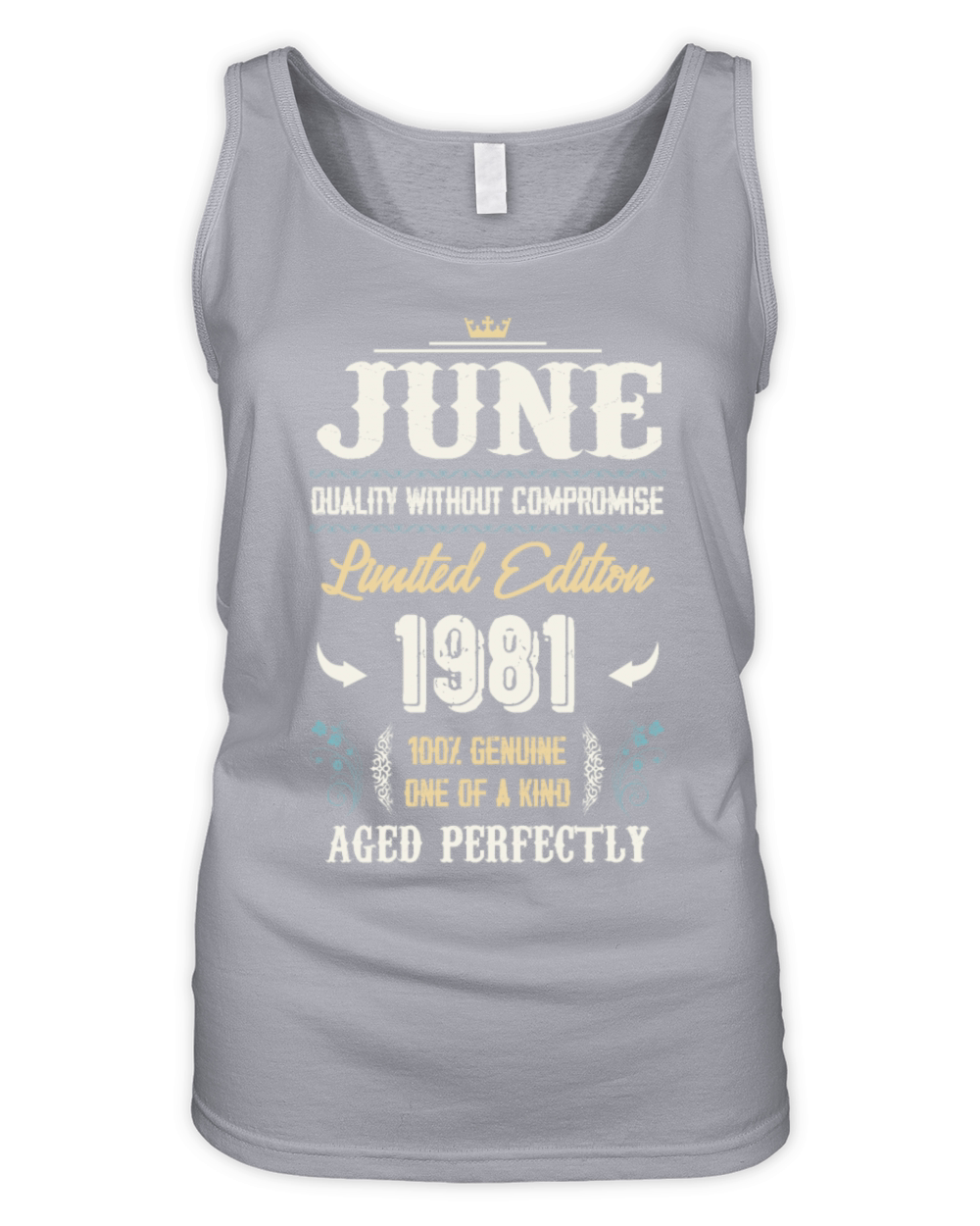 June 1981 Vintage Birthday Present Organic Women's Tank Top