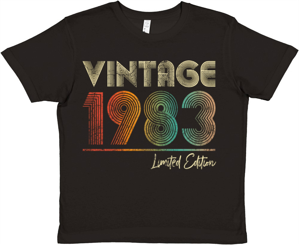 40 Years Old Vintage 1983 40Th Wo Premium Kids Crewneck T-shirt