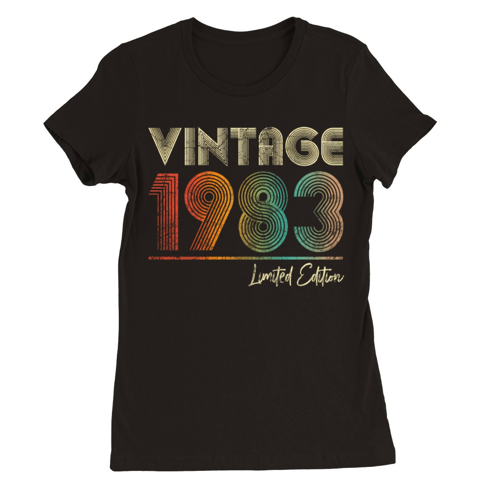 40 Years Old Vintage 1983 40Th Wo Premium Womens Crewneck T-shirt