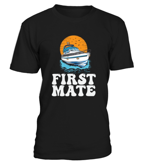 First Mate Motorboating Squad Lake Life Pontoon T-Shirt Unisex