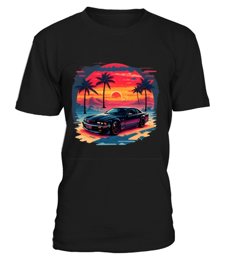 vintage sunset car california street T-Shirt Unisex