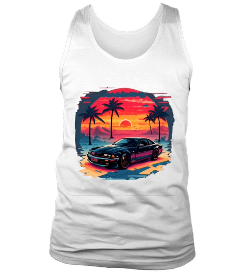 vintage sunset car california street Tank Top Unisex