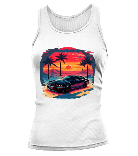 vintage sunset car california street Tank top Woman