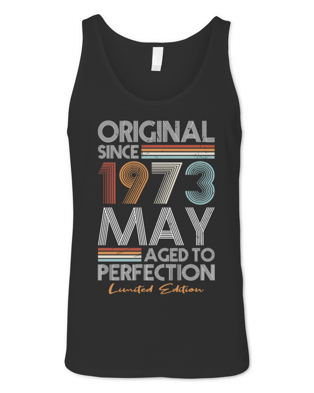 50th birthday may 1973 original 1973 Unisex Jersey Tank