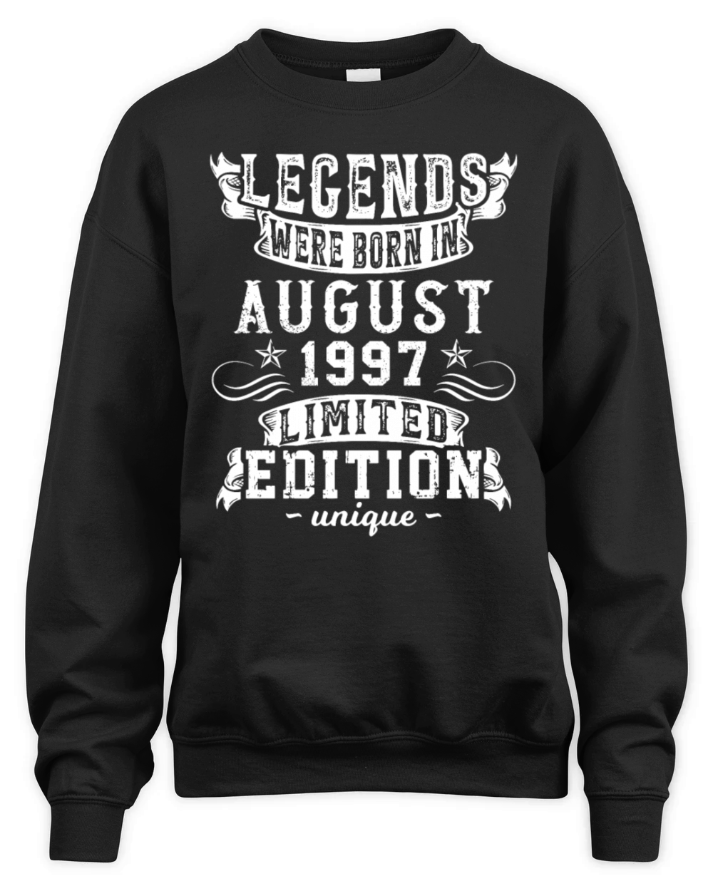 Birthday August 1997 Year Limited Edition Vintage Unisex Premium Crewneck Sweatshirt