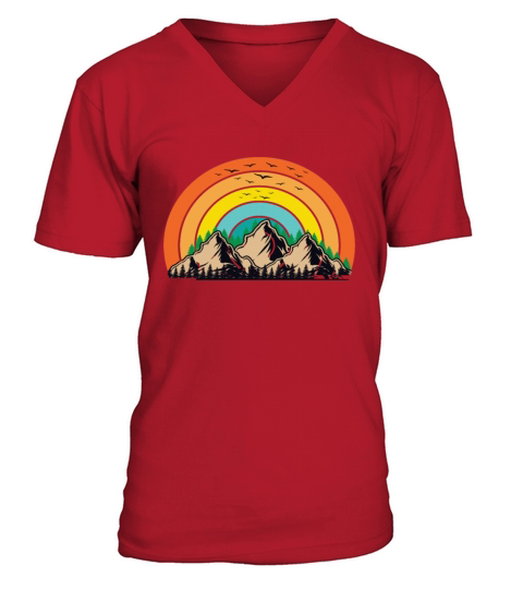 Mountain Vintage Mountains Mountains Mountain V-Neck T-shirt