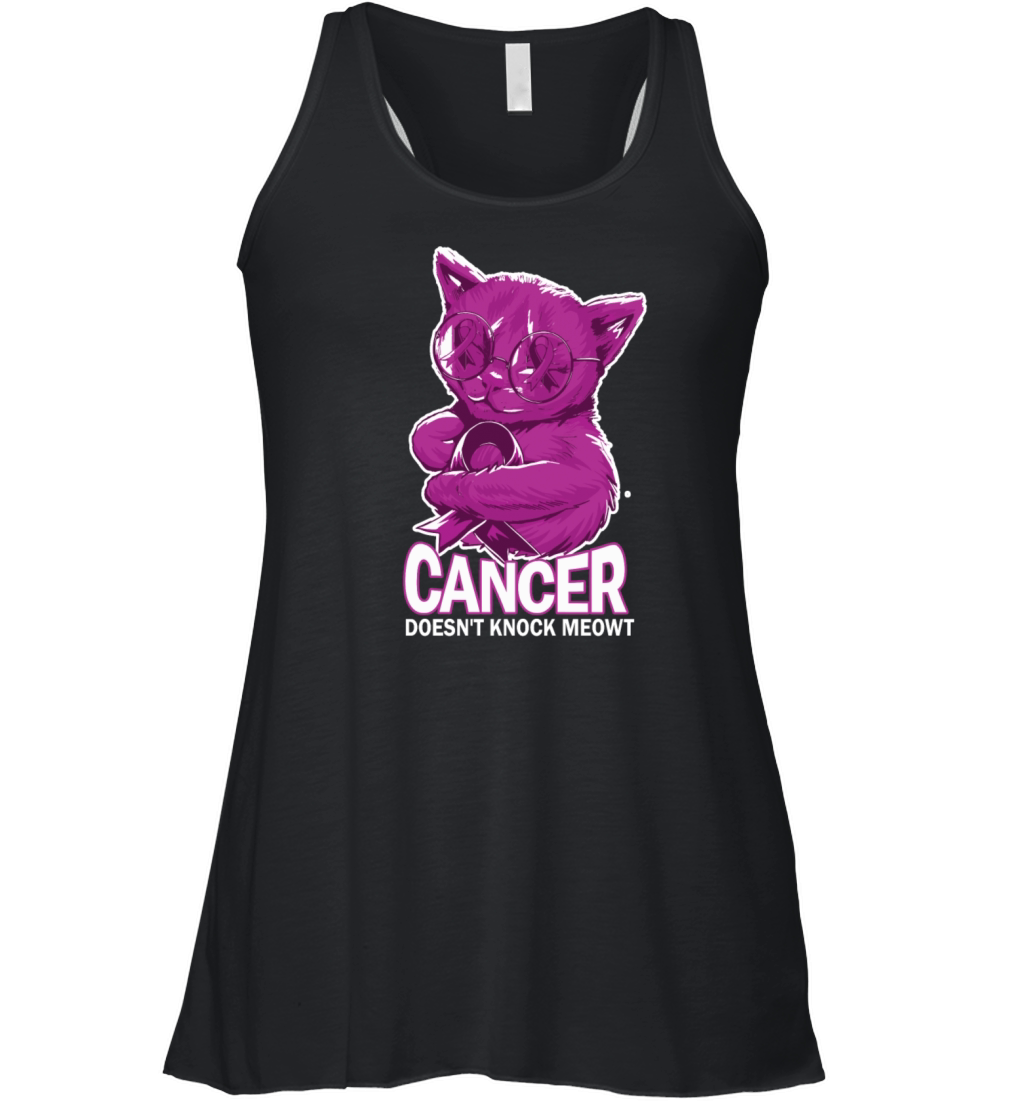 Cat Honors Cancer Caregivers Women's Flowy Tank Top