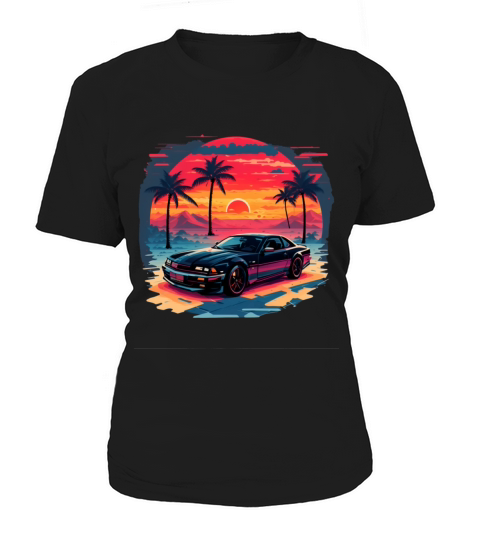 vintage sunset car california street Women's T-Shirt