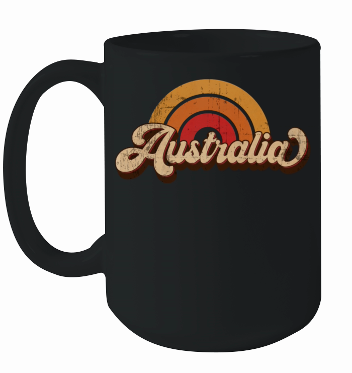 Australia Retro Vintage Rainbow Souvenir Ceramic Mug